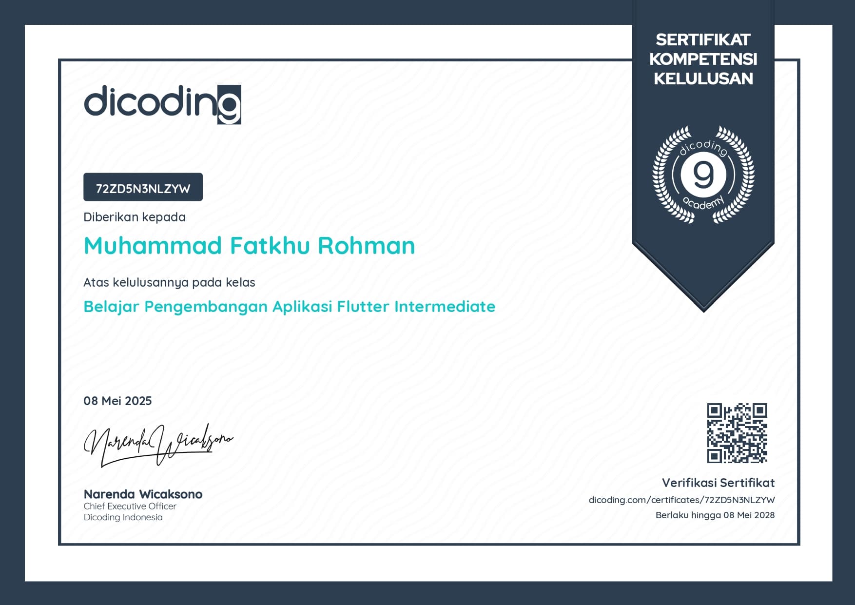 Belajar Pengembangan Aplikasi Flutter Intermediate